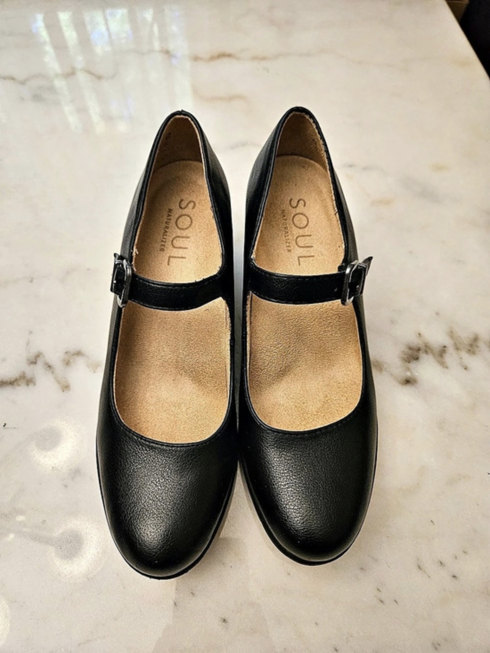 SOUL by Naturalizer Mary Jane Wedge Shoes in Black